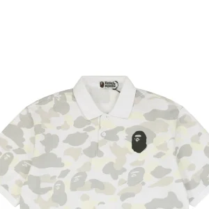 Bape Graffiti Camo Ape Head Embroidered Polo T-shirt