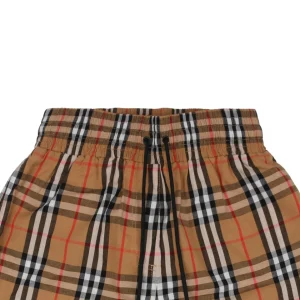 Burberry Nova Check Khaki Drawstring Shorts