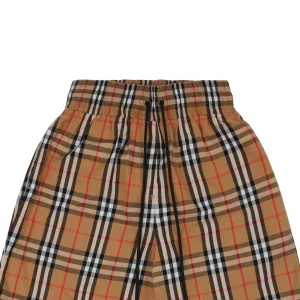 Burberry Nova Check Khaki Drawstring Shorts