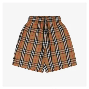 Burberry Nova Check Khaki Drawstring Shorts