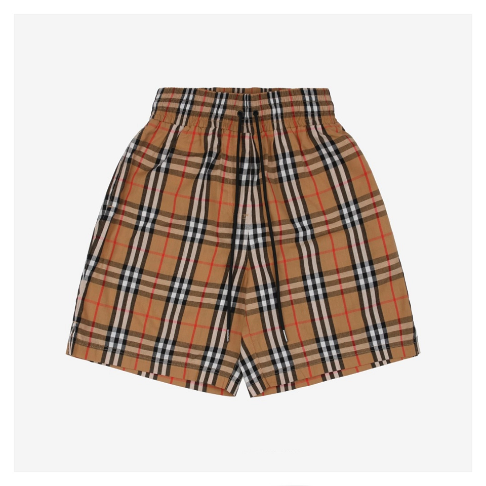 Burberry Nova Check Khaki Drawstring Shorts