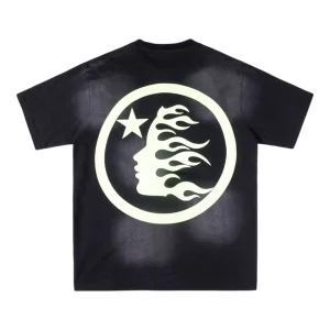 HELLSTAR STUDIOS Glow-in-the-Dark Logo Washed Cotton T-shirt