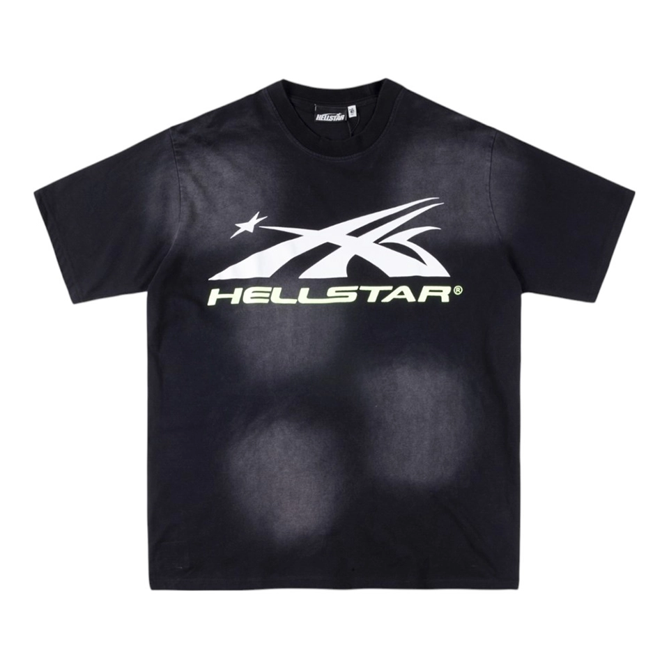HELLSTAR STUDIOS Glow-in-the-Dark Logo Washed Cotton T-shirt