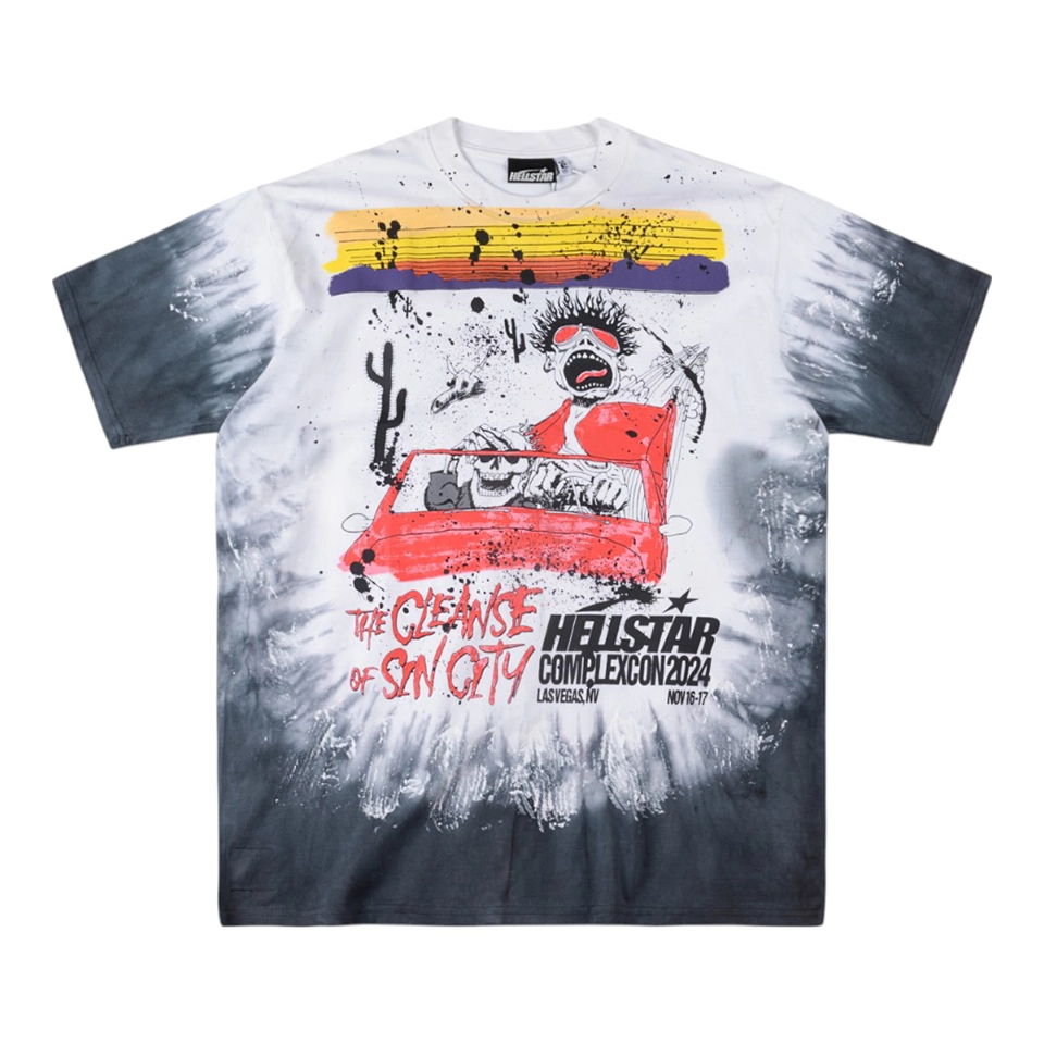 HELLSTAR STUDIOS Gradient Rock Tie-Dye Graphic T-shirt