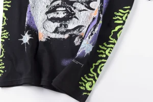 HELLSTAR STUDIOS Graphic Portrait Letter Print T-shirt13