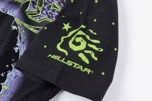 HELLSTAR STUDIOS Graphic Portrait Letter Print T-shirt8