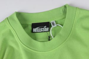 HELLSTAR STUDIOS “Green Flame Emblem” Vintage Wash Logo T-shirt1