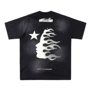 HELLSTAR STUDIOS “Path to Paradise” Washed Graphic Rhinestone T-shirt