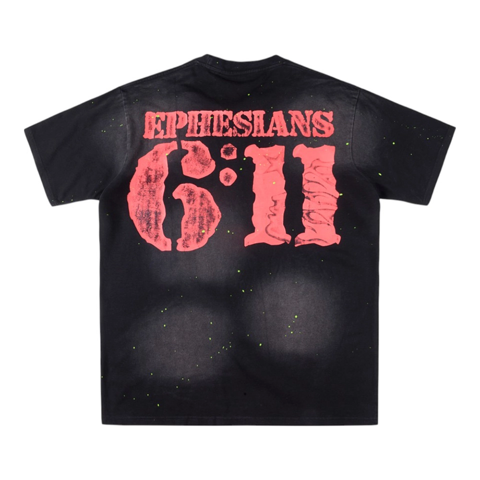 HELLSTAR STUDIOS War Ready Graffiti Text Cotton T-shirt