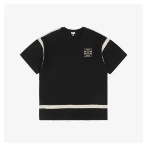 L Woven Floral Patch Embroidery T-shirt