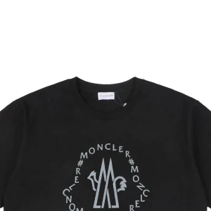 Mxxcler Front Crest Logo Print T-shirt Black