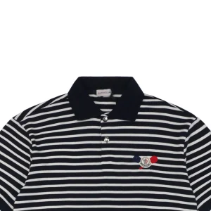 Mxxcler Tennis Embroidery Striped Piqué Polo T-shirt