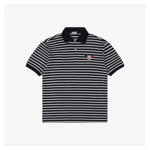 Mxxcler Tennis Embroidery Striped Piqué Polo T-shirt