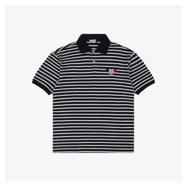 Mxxcler Tennis Embroidery Striped Piqué Polo T-shirt