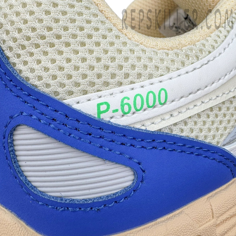 P‑6000 “Athletic Department” Coconut Milk / Medium Blue