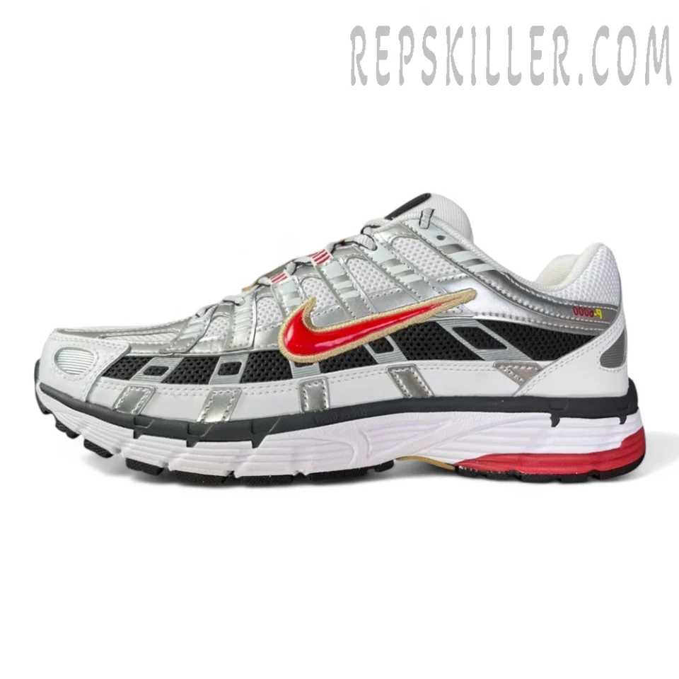 Nike P-6000 “Metallic Silver / University Red”