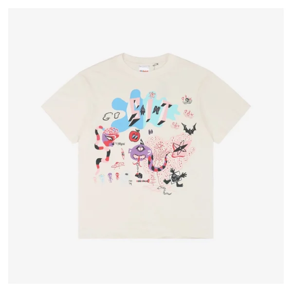 Saint Michael Cartoon Abstract Monster Print T-shirt