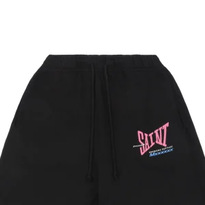 Saint Michael Ribon Saint Graphic Shorts Black