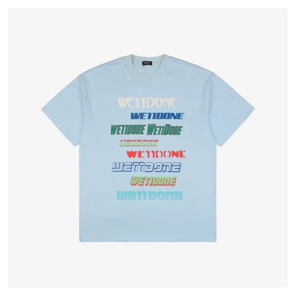 We11done Neon Glow Multicolor Streaming Print T-shirt