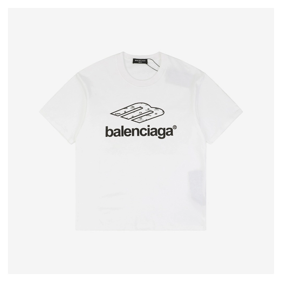 Balenciaga 3B Logo Multi-Tag Print T-shirt