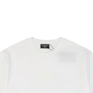 Balenciaga Circle Emblem Silicone Print T-shirt White