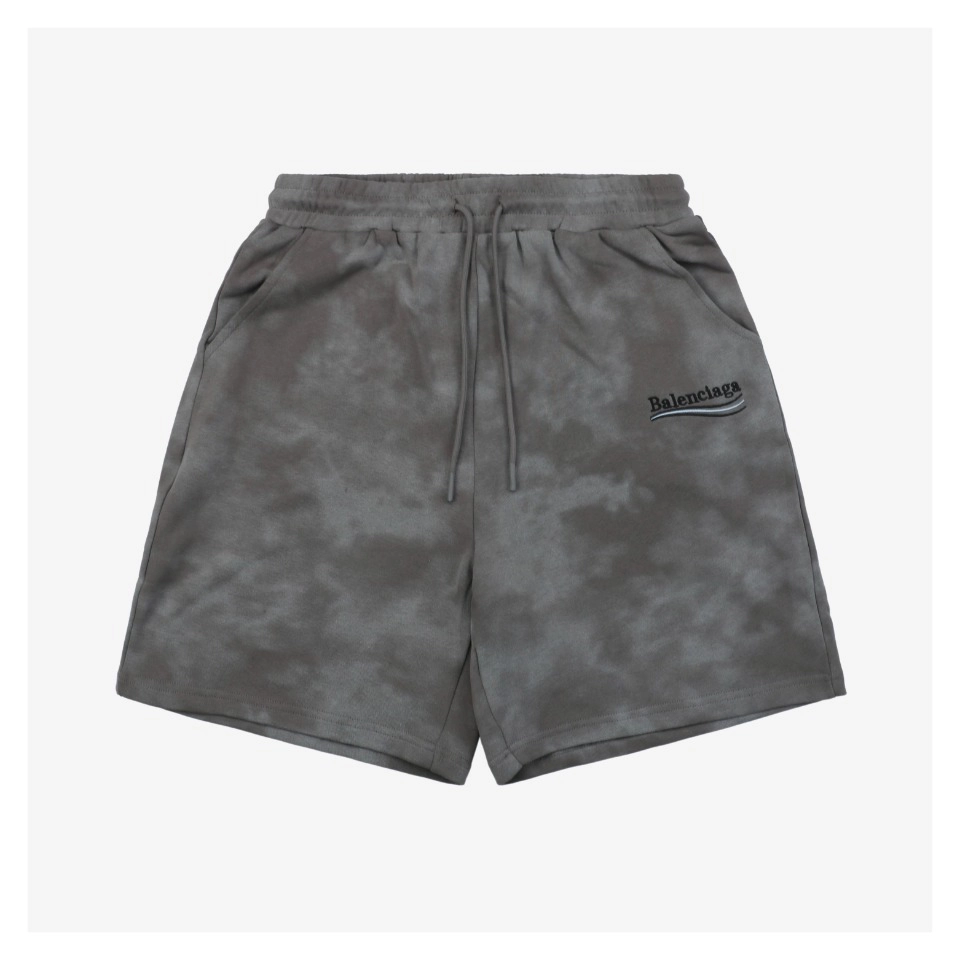 Balenciaga Coca-Cola Logo Tie-Dye Shorts Grey