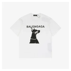 Balenciaga Doberman Graphic T-shirt White