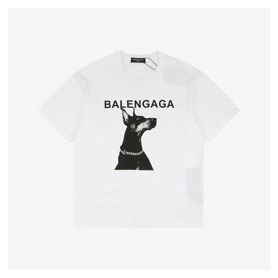 Balenciaga Doberman Graphic T-shirt White