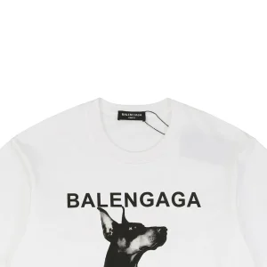 Balenciaga Doberman Graphic T-shirt White