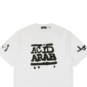 Balenciaga Graffiti Logo Print T-shirt White