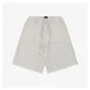 Balenciaga Light Grey Distressed Raw-Hem Shorts