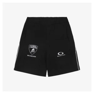 Balenciaga x Lamborghini Co-Branded Embroidered Sports Shorts