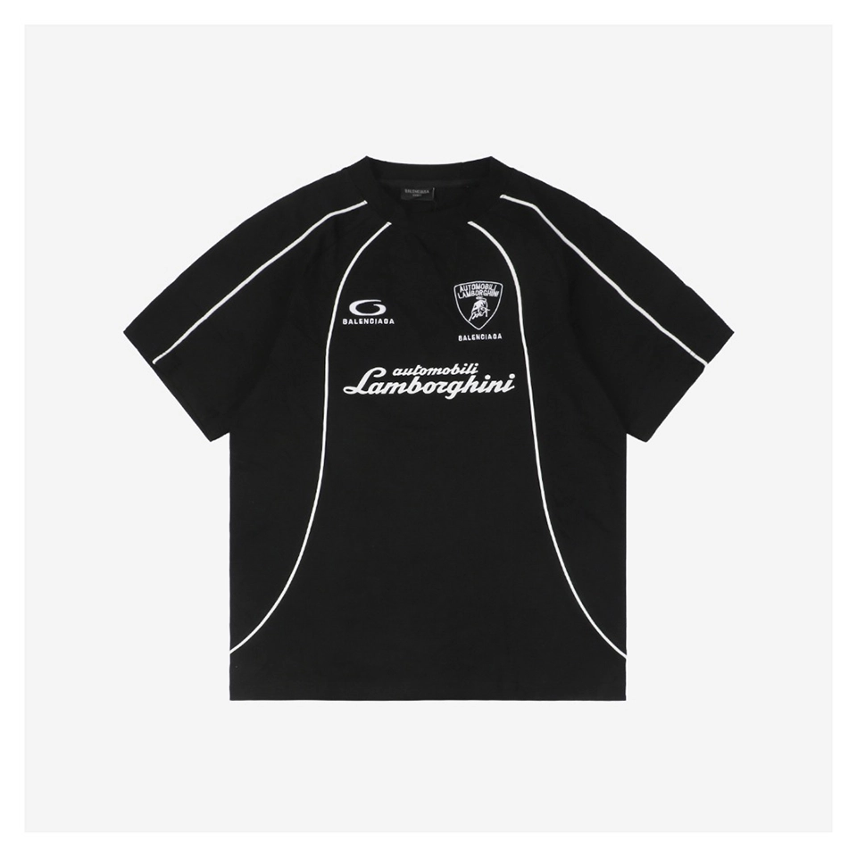 Balenciaga x Lamborghini Racing Logo Embroidered T-shirt