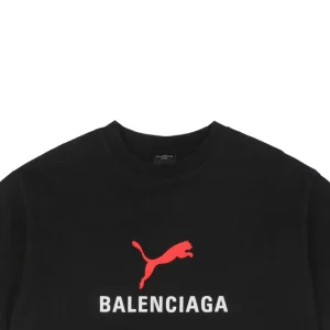 Balenciaga x Puma Logo Print T-shirt Black