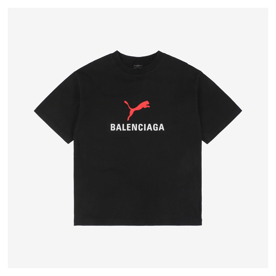 Balenciaga x Puma Logo Print T-shirt Black