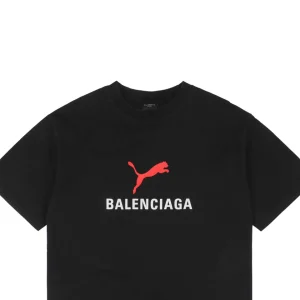 Balenciaga x Puma Logo Print T-shirt Black