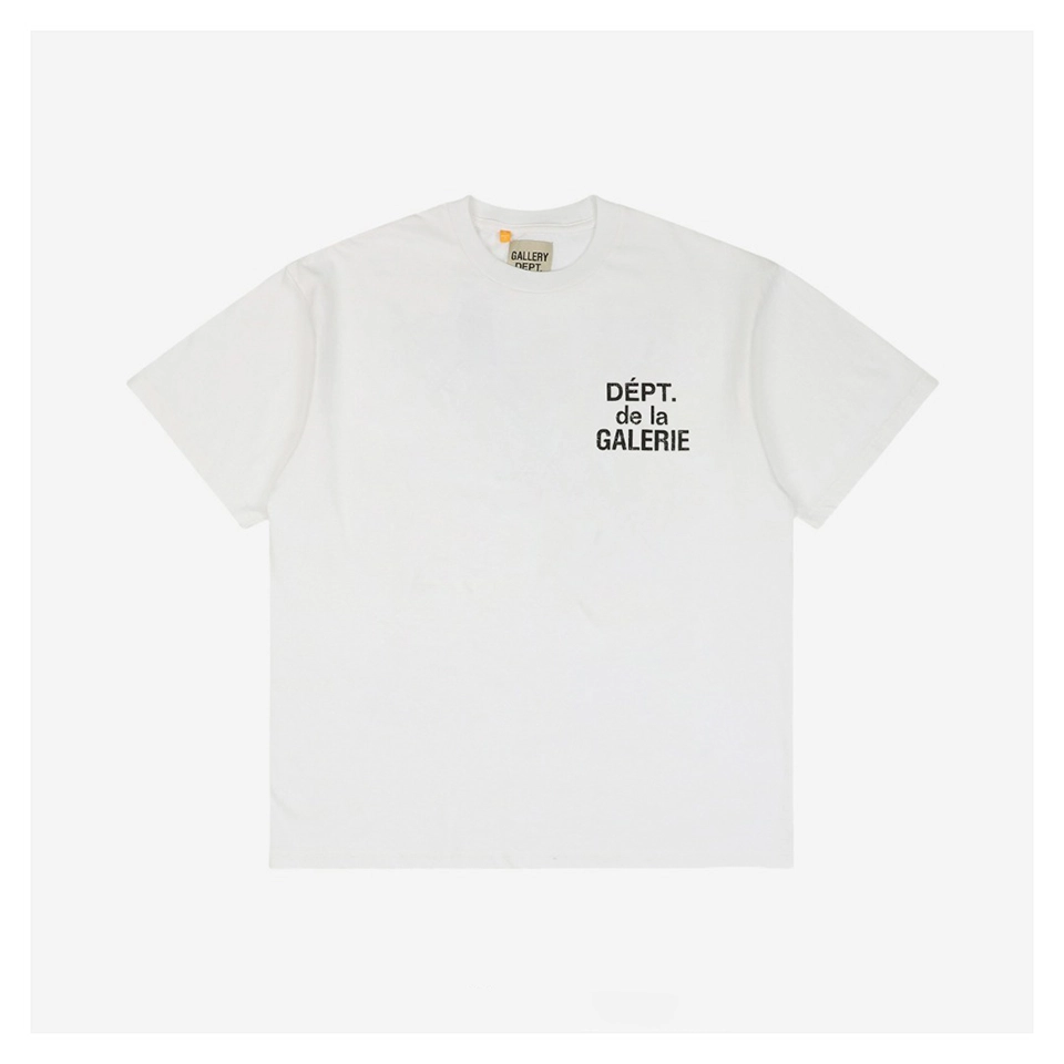 Gallery Dept Distressed French Logo Print T-shirt