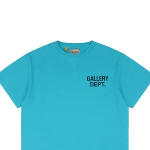 Gallery Dept Hollywood Logo Print Lake Blue T-shirt