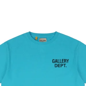 Gallery Dept Hollywood Logo Print Lake Blue T-shirt