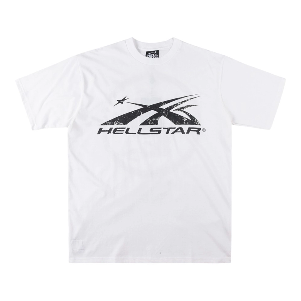 HELLSTAR Studios Large Logo Washed Cotton T-shirt White