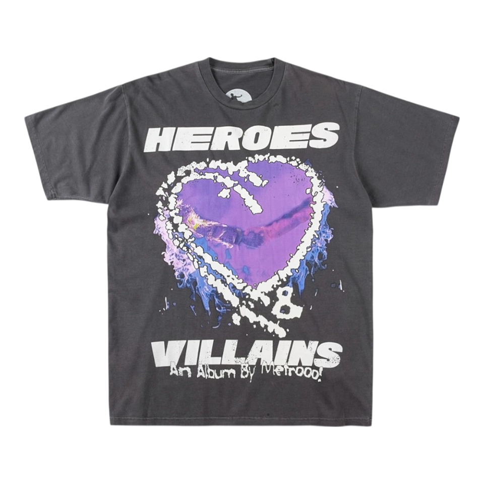 Hellstar Metro Boomin “Purple Heart On Fire” T-shirt