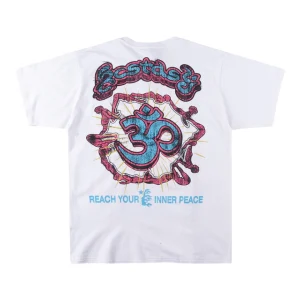 Hellstar Nirvana Skeleton Meditation Graphic T-shirt White