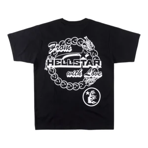 Hellstar Smile The World On Fire Globe Print T-shirt Black