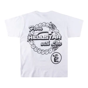 Hellstar Smile The World On Fire Globe Print T-shirt White