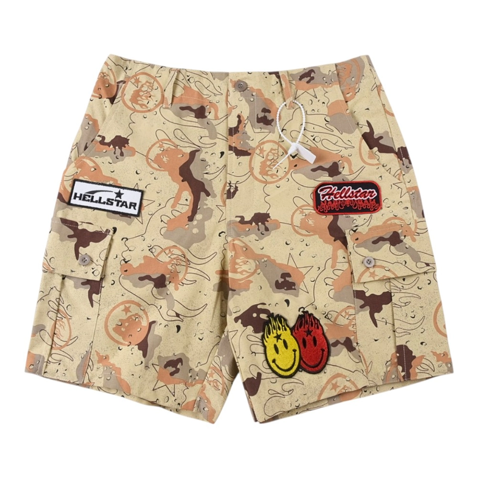 Hellstar Studios All-Over Embroidery Print Shorts