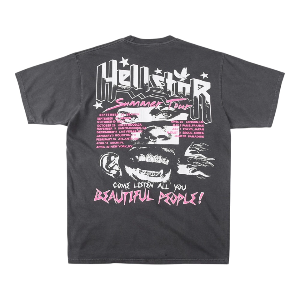 Hellstar Studios Beautiful People Summer Tour Cracked Print T-shirt