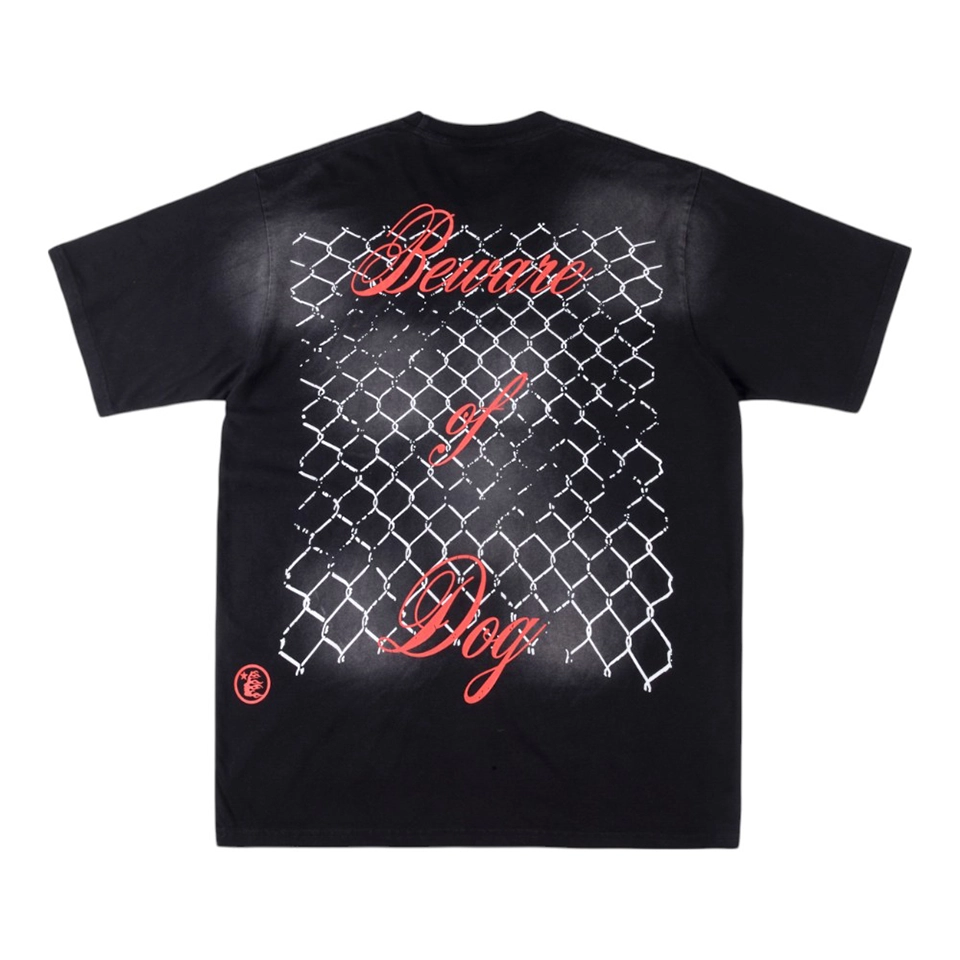 Hellstar Studios Bulldog Fence Graphic Washed T-shirt