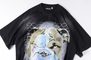 Hellstar Studios Bulldog Fence Graphic Washed T-shirt10