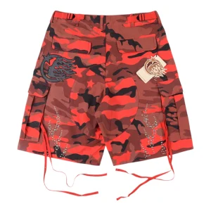 Hellstar Studios Capsule 11 Camo Cargo Shorts Red