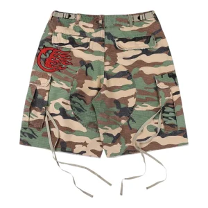 Hellstar Studios Capsule 11 Camo Cargo Shorts Green